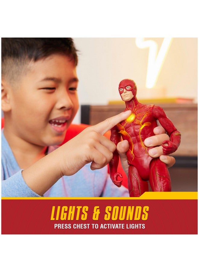 DC Comics, Speed Force The Flash Action Figure, 12-inch, Lights and 15+ Sounds, The Flash Movie Collectible, Kids Toys for Boys and Girls Ages 4+ - Image 3