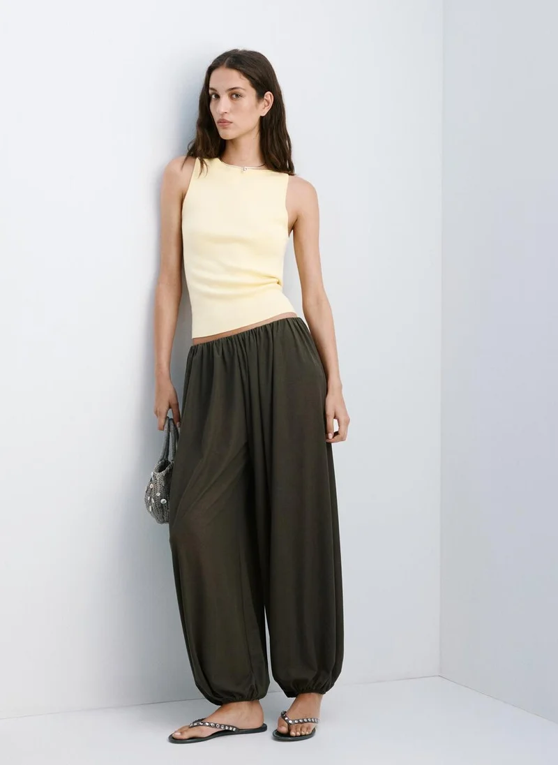 Mango 10-VAINILLA Fine-Knit Boatneck Top for Women | Best Price UAE