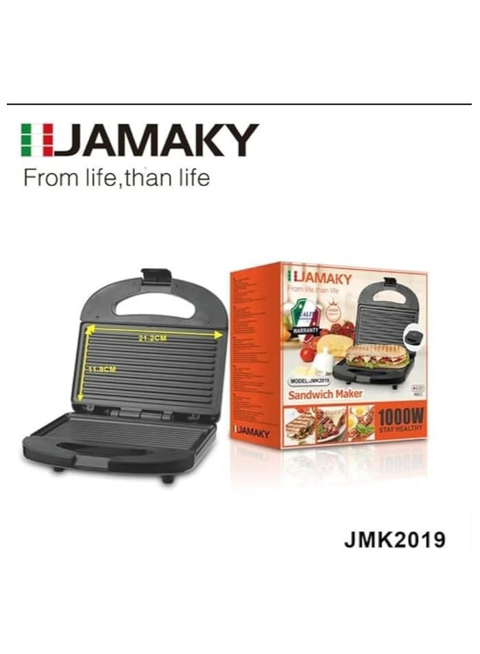 ماكينة صنع الساندويتشات 1000 واط من جاماكي jmk2019  - Image 1