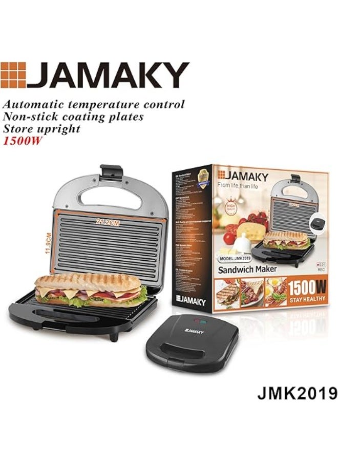 JAMAKY Jamaki JMK2019 1500W Sandwich Maker - Image 1