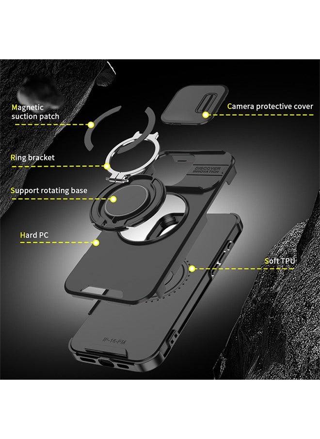 X-level - iPhone 16 Pro Max Magsafe Case Cover with Slide Camera Cover, with Build in 360° Invisible Stand, Shockproof  Military Grade Drop Protection Cover Case Magnetic Magsafe Cover for iPhone 16 Pro Max - Image 1