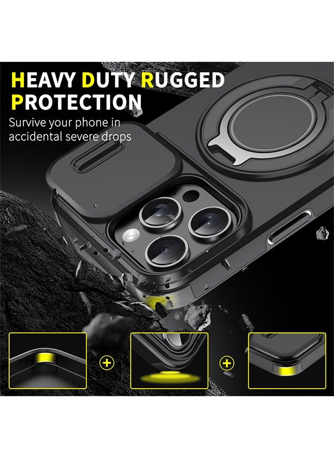 X-level - iPhone 16 Pro Max Magsafe Case Cover with Slide Camera Cover, with Build in 360° Invisible Stand, Shockproof  Military Grade Drop Protection Cover Case Magnetic Magsafe Cover for iPhone 16 Pro Max - Image 1