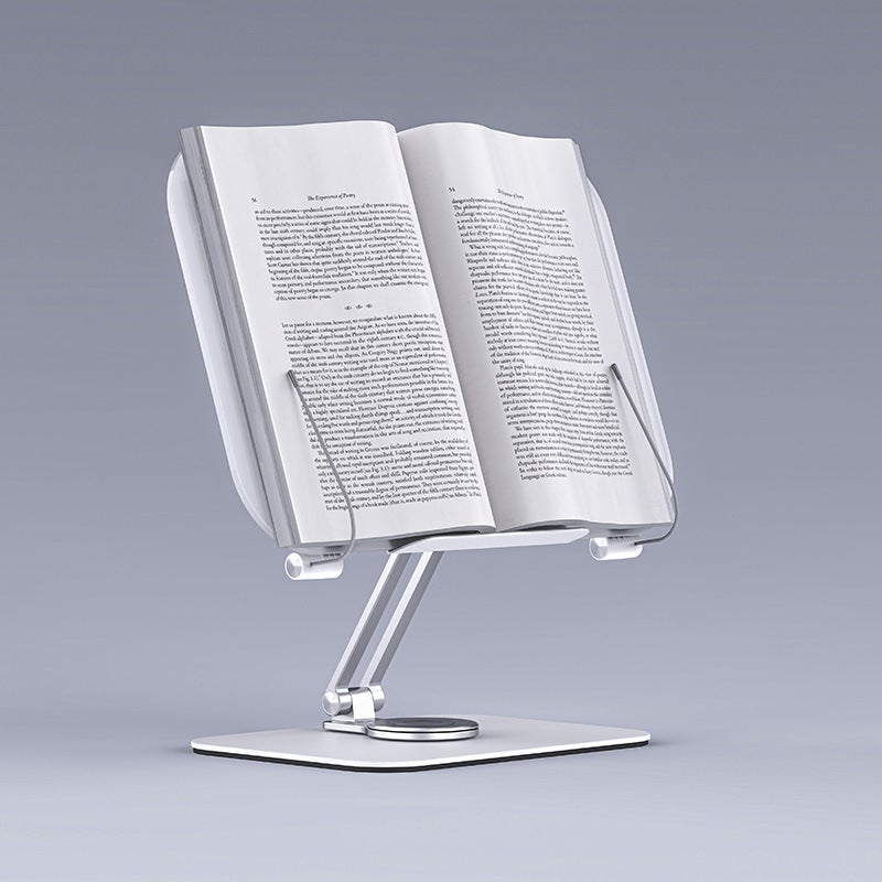 حامل كتب أكريليك دوار 360 درجة، قابل لضبط الارتفاع، حامل قراءة للمكتب - Image 3