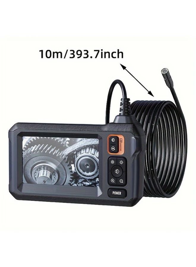 Industrial Endoscope With Light 8mm Camera 4.3 Inch LCD Screen Black 393.7 Inch For Automotive Plumbing Inspection - Image 1