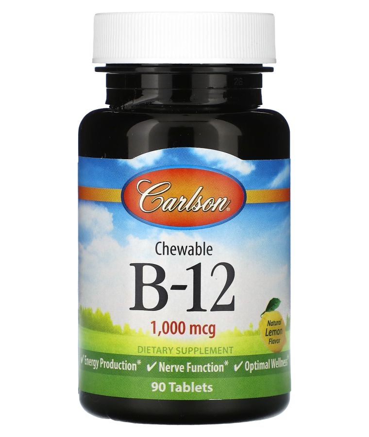 Chewable Vitamin B-12 Natural Lemon 1000 mcg 90  Tablets