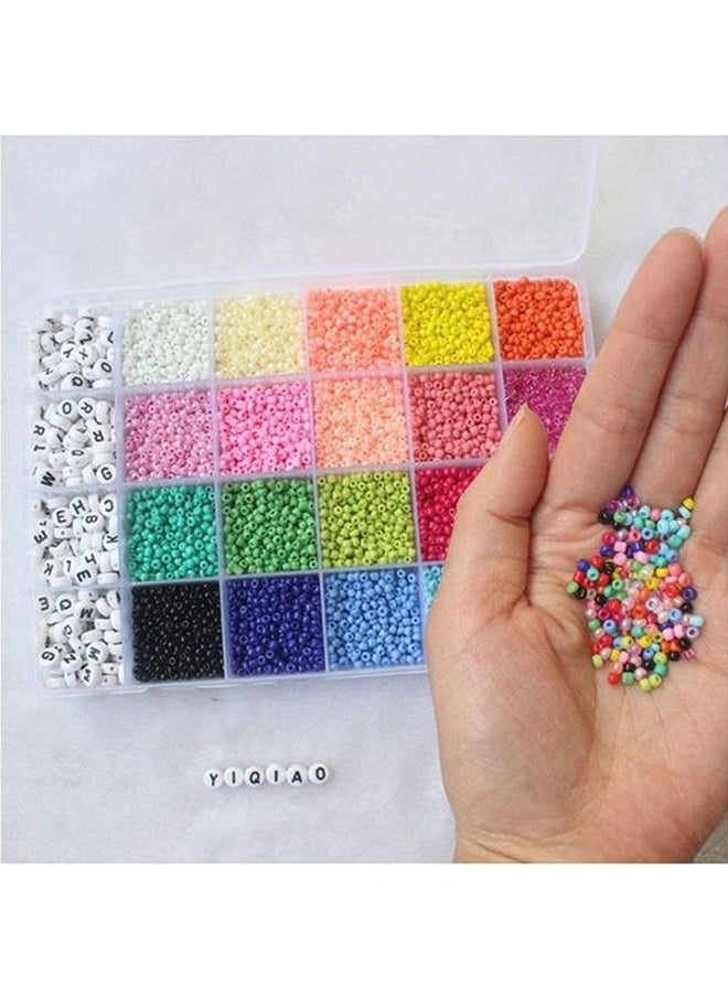 Arabest - 3300 Pieces Bead Making Kit Bracelet3300 Pieces Bracelet Making kit Bracelet Bead Craft Kit Set Glass Pony Seed Letter Beads Alphabet Bead Craft Kit Set Glass Pony Seed Letter Beads Alphabet - Image 1