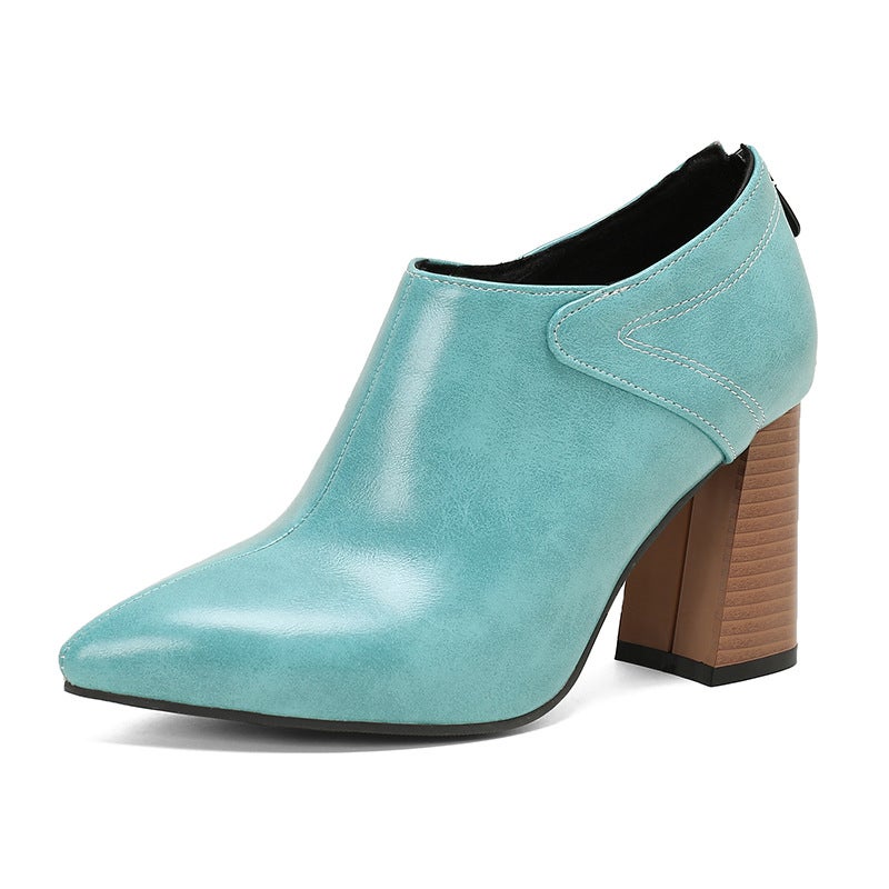 2024 Spring Fashion High Heel Pointed 32-50 Super Plus Size Back Zipper Women'S Shoes - Image 1