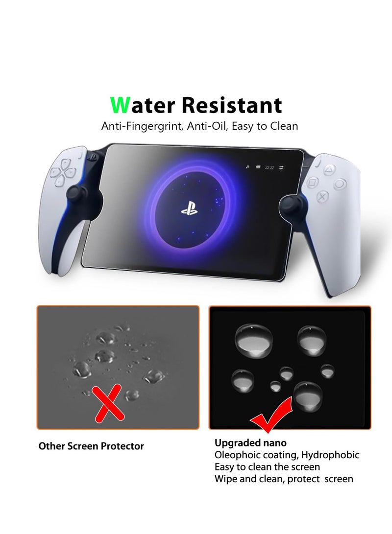 Excefore 2 Pack Screen Protector Compatible for Sony Playstation PS5, Transparent Ultra HD, Anti-Fingerprint, Bubble Free Temperd Glass for Sony Playstation PS5 Portal Handheld Game  - Image 5
