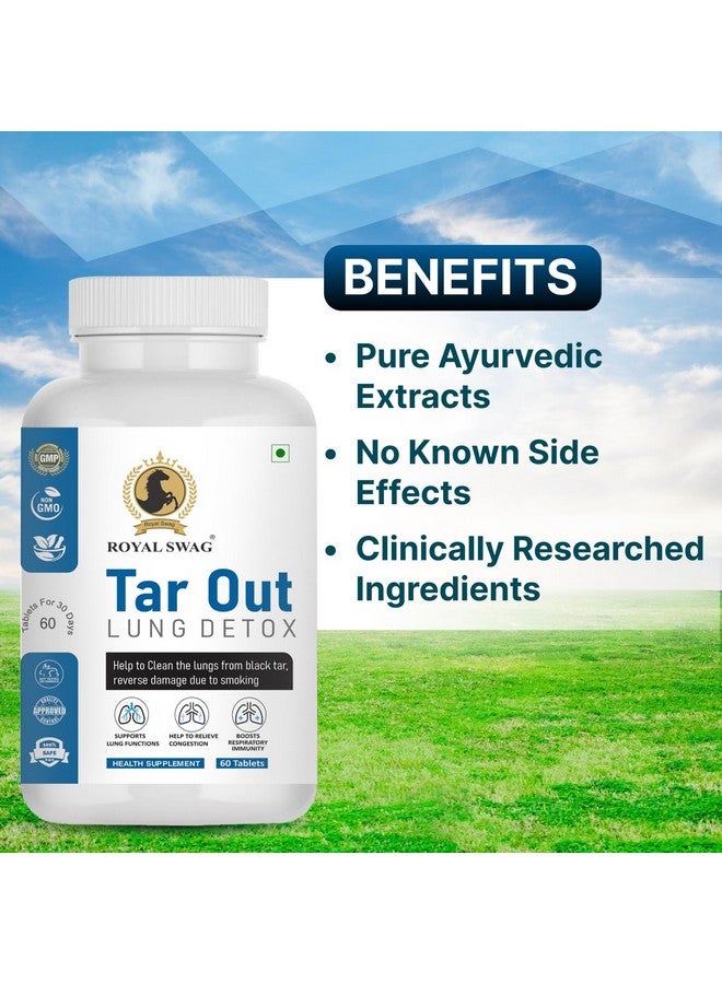 ROYAL SWAG Royal Swag Tar Out Lung Cleanse and Detox Capsule Set of 4(60 Pcs Pack) Natural Respiratory Support Supplement for Smokers And Non-Smokers Support Lung Health and Detoxification | 240 Tablets  - Image 4