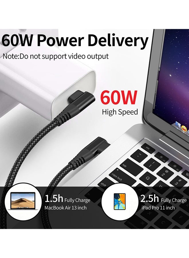 USB C to USB C Cable Right Angle [3M] C to C Cable Fast Charging,USBC to USBC Charger Cord Type C Fits iPhone 16 15 Pro Max Plus,MacBook,iPad Pro,Samsung Galaxy S25,Pixel,All Devices - Image 4