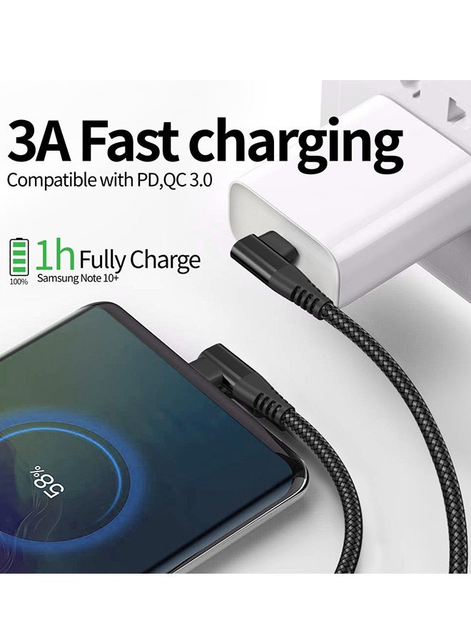 USB C to USB C Cable Right Angle [3M] C to C Cable Fast Charging,USBC to USBC Charger Cord Type C Fits iPhone 16 15 Pro Max Plus,MacBook,iPad Pro,Samsung Galaxy S25,Pixel,All Devices - Image 2