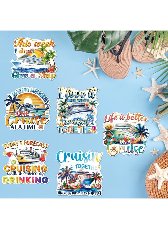 Wxiben Cruise Door Decorations Magnetic - 6 Pcs Sea Navigation Cruise Door Magnets Funny Nautical Cruise Ship Door Decorations Magnets Sticker Decals for Carnival Stateroom Cabin Party Decor - Image 3