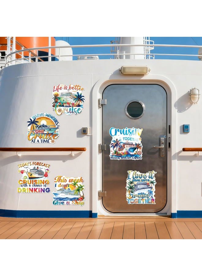Wxiben Cruise Door Decorations Magnetic - 6 Pcs Sea Navigation Cruise Door Magnets Funny Nautical Cruise Ship Door Decorations Magnets Sticker Decals for Carnival Stateroom Cabin Party Decor - Image 5