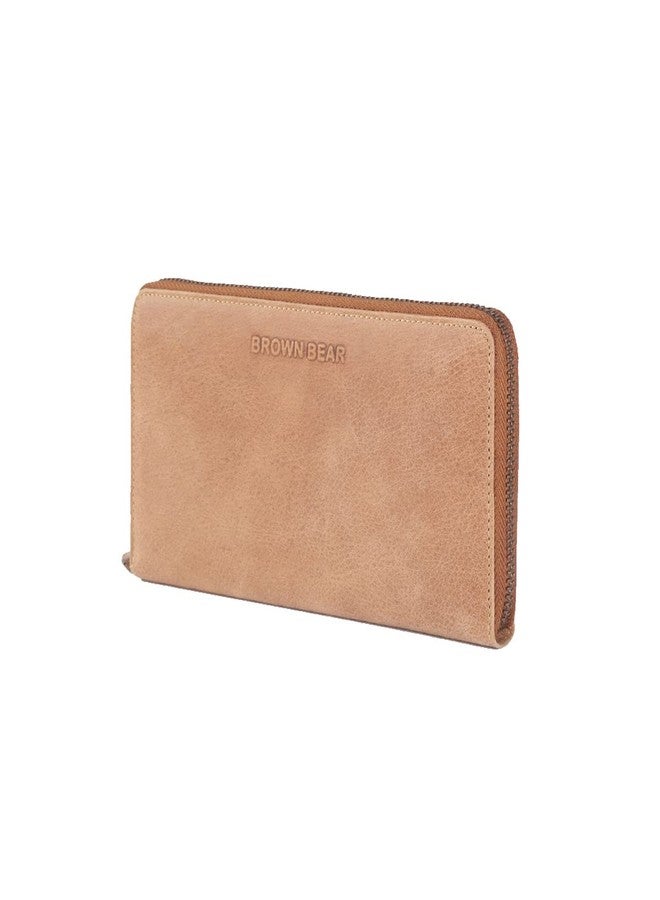 BROWN BEAR Camel Leather Women's RFID Blocking Purse (BB032-CA) - Image 4