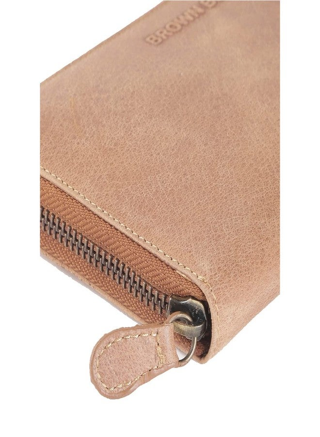 BROWN BEAR Camel Leather Women's RFID Blocking Purse (BB032-CA) - Image 5