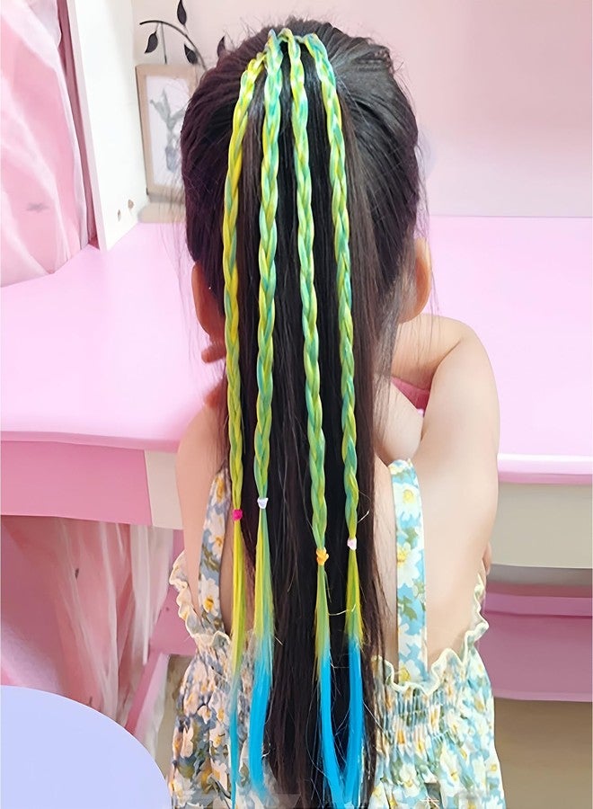 SYGA Pack of 6 Cute Girl Colorful Wig Hair Rope - Princess Twisted Braid Elastic Ponytail Headdress, Fashionable Children's Hair Accessories (Multicolor-04) - Image 5