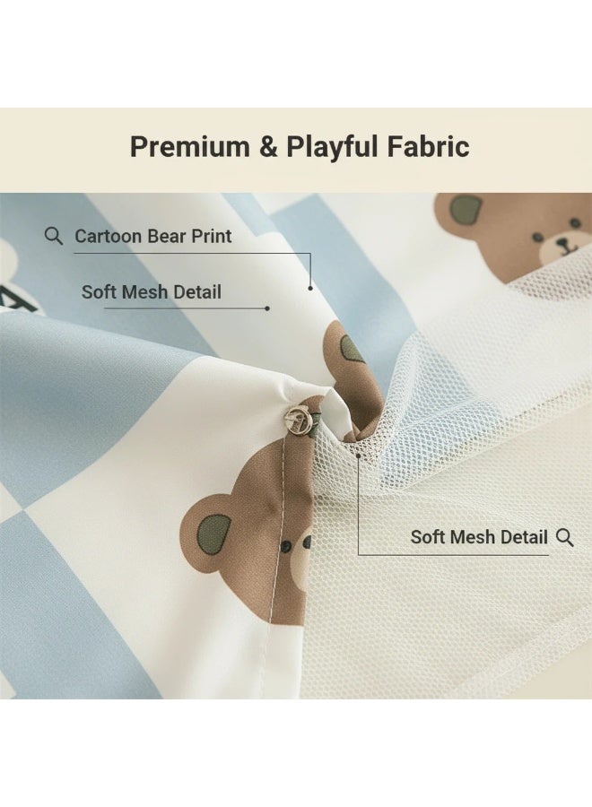 واي آند دي تعتيم على المرسى العلوي Bunk Bed Curtains للنوم غرفة نوم مضاد للضوء زخرفة زميلة الغرفة الخصوصية غطاء المظلة الصورة الخلفية ديكور Backdrop تعتيم الستار 6 لوحات مع أعلى - Image 2