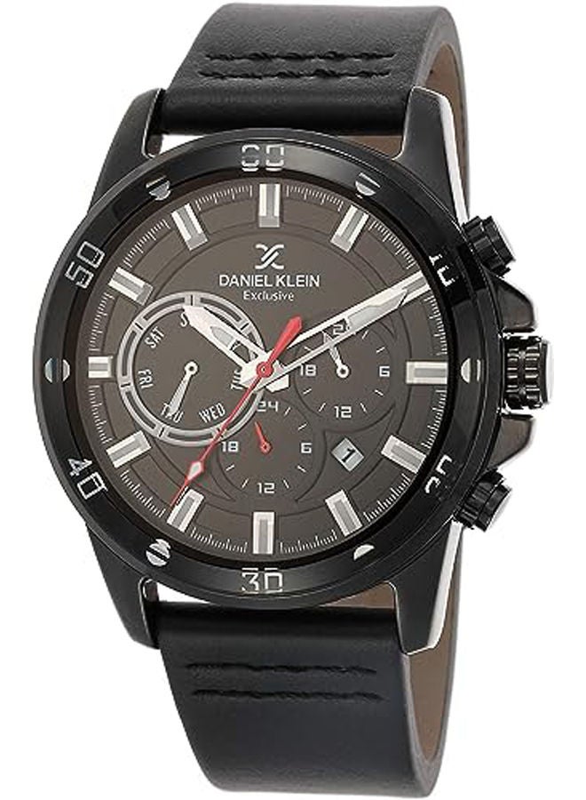 DANIEL KLEIN Leather Chronograph Watch DK.1.12448-4 - Image 1