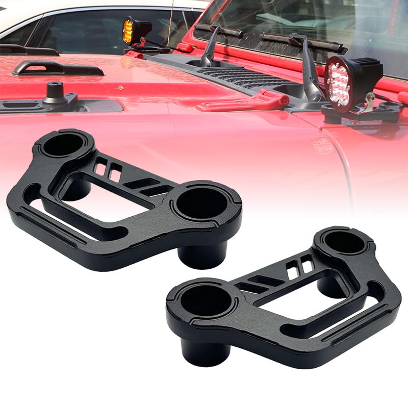 KMFCDAE Cowl Light Mount for Jeep JL APillar Cube Light Pods Mounting Bracket for Jeep JL Wrangler Gladiator JT 2018 2019 2020 2021 2022 2023 Pair