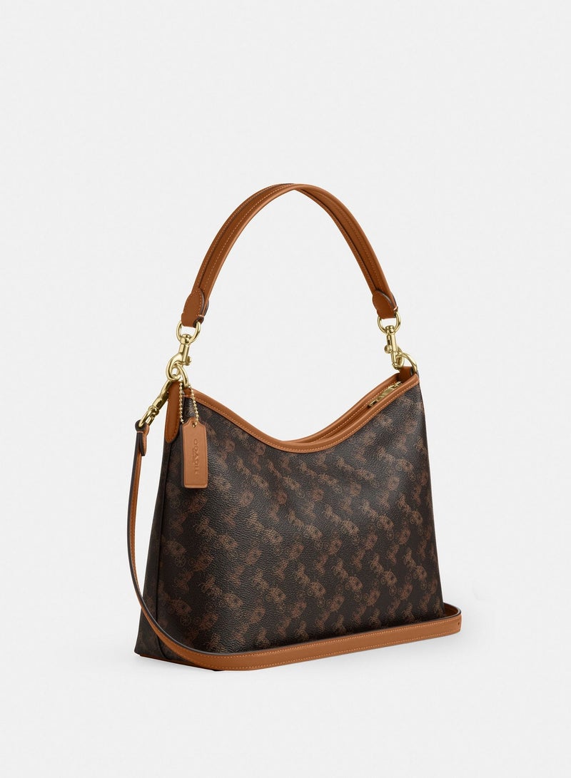 COACH Store Coach Laurel 31 Removable Strap Women's Monogram Wander Bag Underarm Bag Shoulder Crossbody Handbag IM/Truffle Mixed Color - Image 2