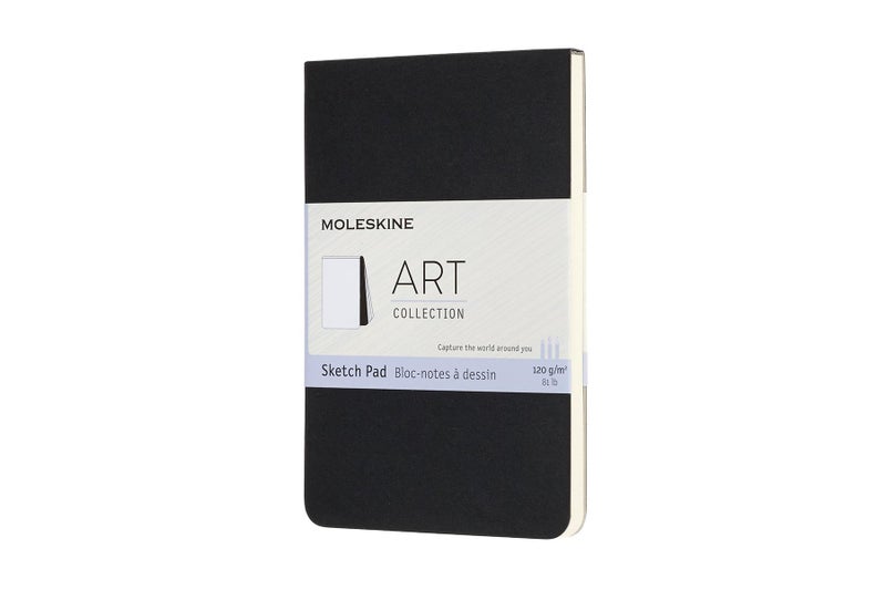 Moleskine Art Sketch Pad, Soft Cover, Pocket (3.5" x 5.5") Plain/Blank, Black, 48 Pages