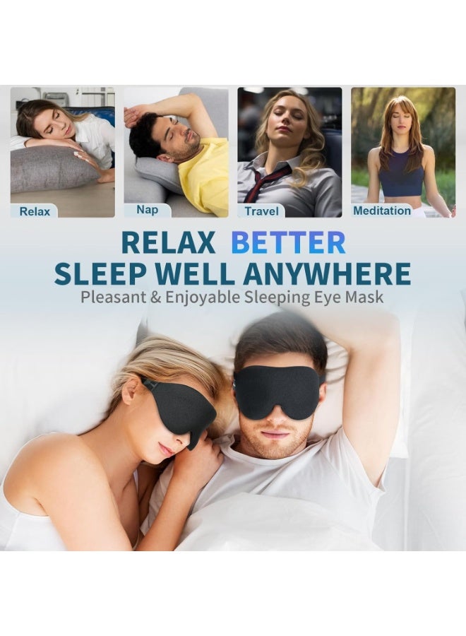 Queens 3D Sleep Mask for Sleeping – Blackout Eye Mask for Women & Men, Soft Comfortable Eye Mask with Deep Eye Cups, Adjustable Strap, Light Blocking Travel Sleep Mask - Image 4
