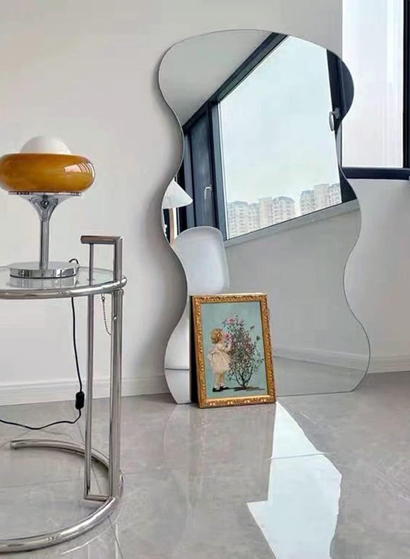Decorhills Full Length Irregular Wavy Floor Mirror, Freestanding or Wall Mounted, Modern Decorative Bedroom Dressing Mirror Leaning Against Wall Body Mirror - Image 5