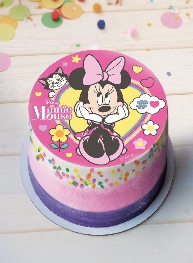 dekora Disney Minnie Mouse Cake Topper Round Wafer 8" - Image 3