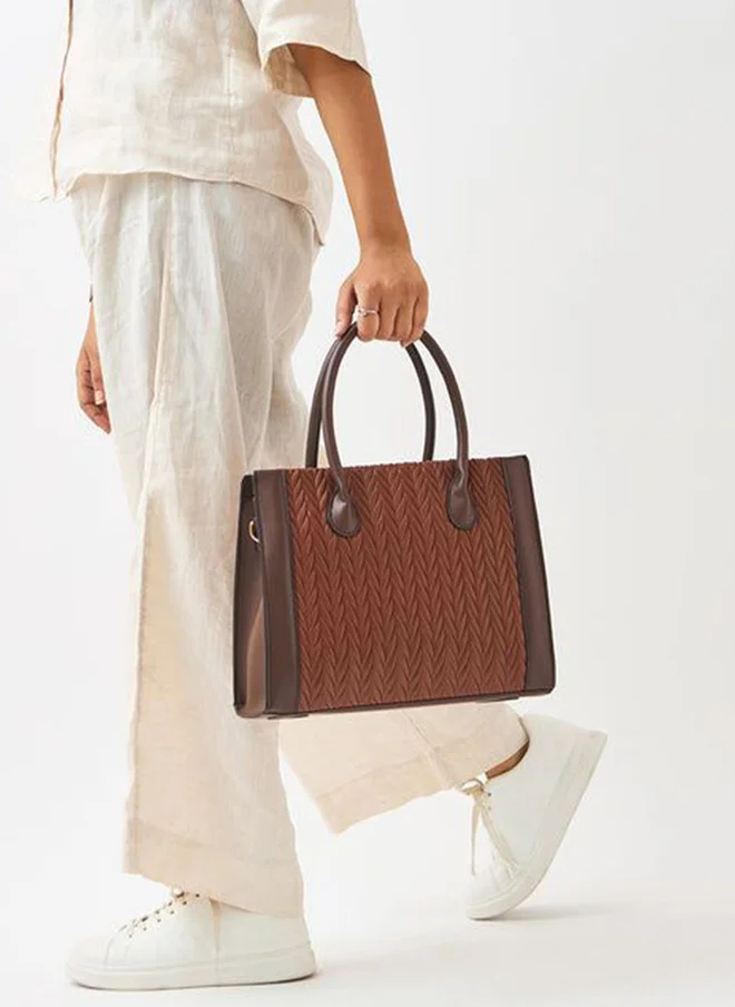 Chumbak Mocha Weave Handbag