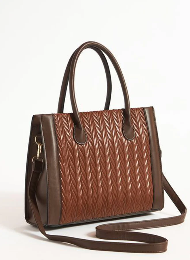 Chumbak Mocha Weave Handbag