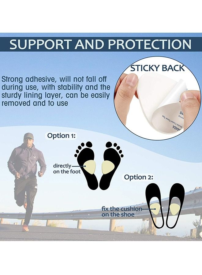 Generic 20 Pieces Metatarsal Premium Wool Felt Pads Foot Insert Pads Ball, Pain Relief Forefoot Soft Comfortable Foot Cushion, Strong 3M Adhesive Non Slip Surface Strips Sole Foam Arch Pad (White)  - Image 3