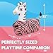 WADDLE Hip Hopper Inflatable Hopping Animal Bouncer Zebra Ages 2 and Up Supports Up to 85 Pounds - Image 4