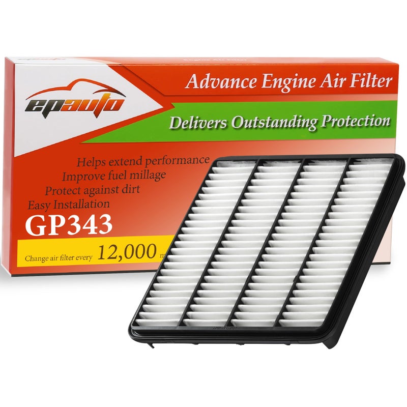 EPAuto GP343 CA10343 Engine Air Filter Replacement for Toyota Tundra 20112021 Land Cruiser 20082021 Sequoia 20082014 Lexus LX570 20082021 Tundra V8 20072010