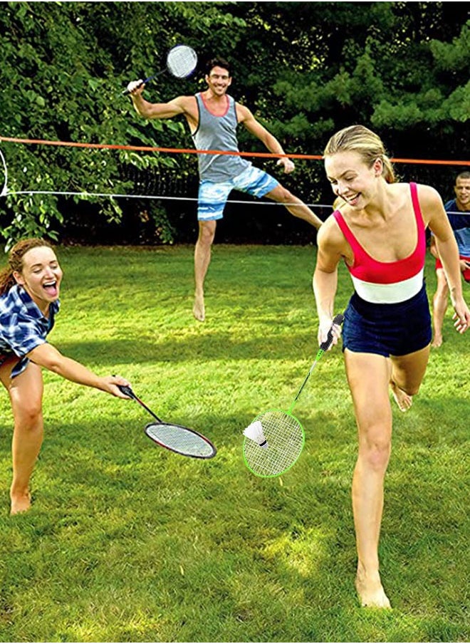 GROIC - Badminton Racket and Ball Set Badminton Set Includes 2 Rackets, 3 Feather Shuttlecocks, 2 Grips, and 1 Carrying Case for Kids Adults - Image 1