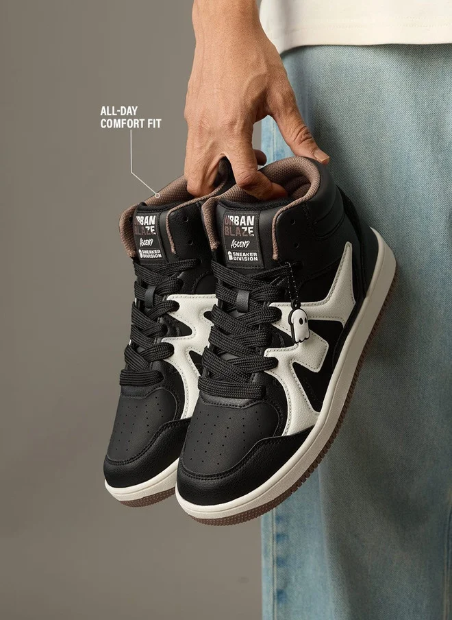 The Souled Store  The Souled Store Men UBZ Ascend Colourblocked Mid Top Sneakers  | Best Price UAE