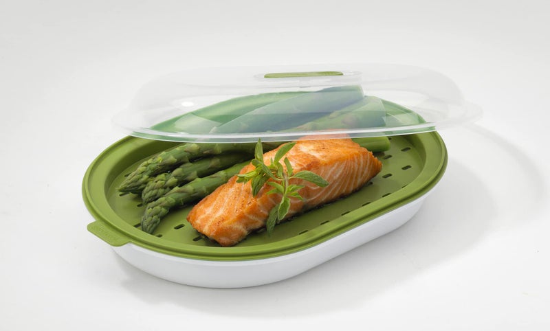 GoodCook Everyday Microwave Steamer – Vegetable & Fish Steamer, Microwave Cookware, Steamer for Cooking, Preserves Vitamins & Nutrients, Quick Dinner & Meals, Adjustable Steam Release Vent - Image 3