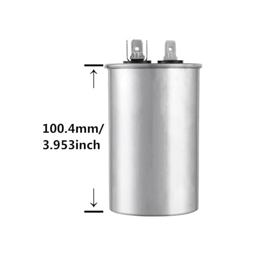 BOJACK 50 uF ±5% 50 MFD 370/450 V CBB65 Round Run Start Capacitor for AC Motor Run or Fan Start and Cool or Heat Pump Air Conditione - Image 3