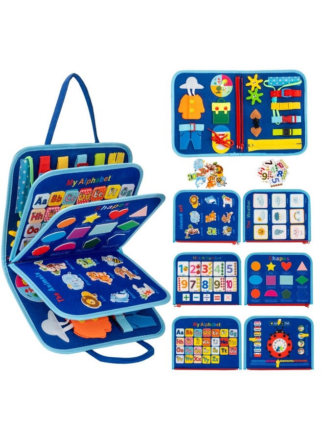 AIXMEET Toddler Busy Board Montessori Toys for 1 2 3 4 Year Old, Preschool Learning Activities with Life Skills,ABC,123,Shape,Color,Animal,Weather,Toddler Travel Toys，Educational Activity Developing Sensory - Image 1