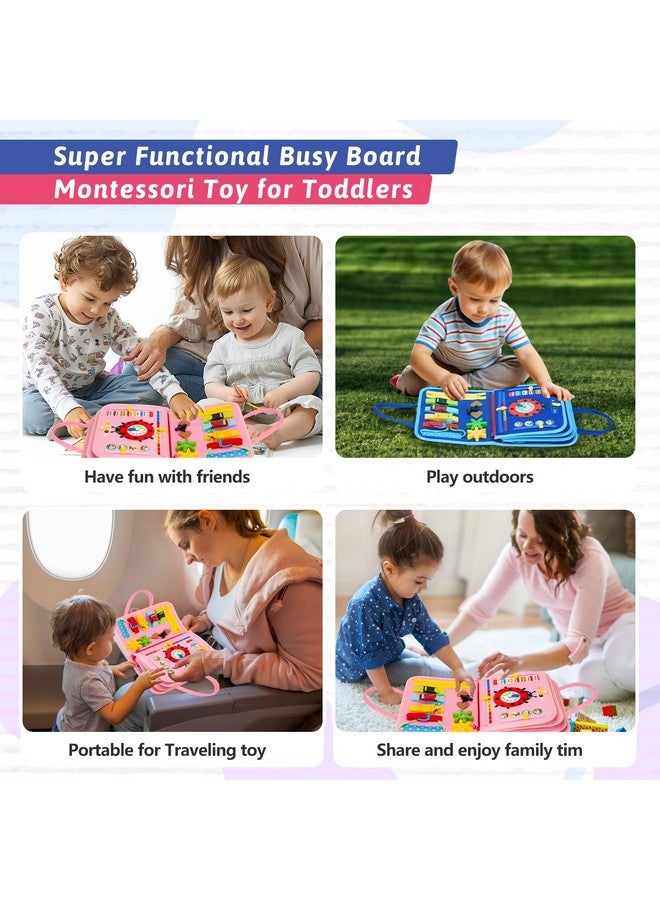 AIXMEET Toddler Busy Board Montessori Toys for 1 2 3 4 Year Old, Preschool Learning Activities with Life Skills,ABC,123,Shape,Color,Animal,Weather,Toddler Travel Toys，Educational Activity Developing Sensory - Image 5