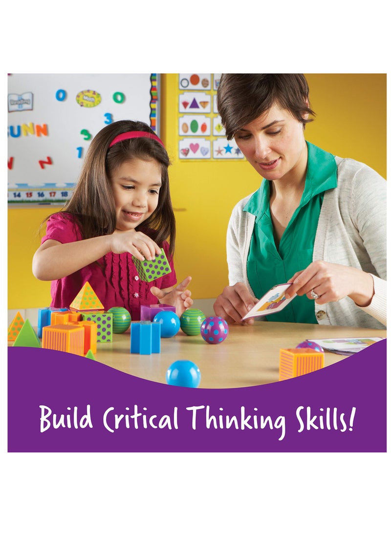 ليرننج ريسورسز لعبة التفكير النقدي من مينتال بلوكس للمدرسة المنزلية 20 قطعة و40 بطاقة نشاط للأعمار من 5 سنوات فما فوق، متعددة الألوان - Image 2