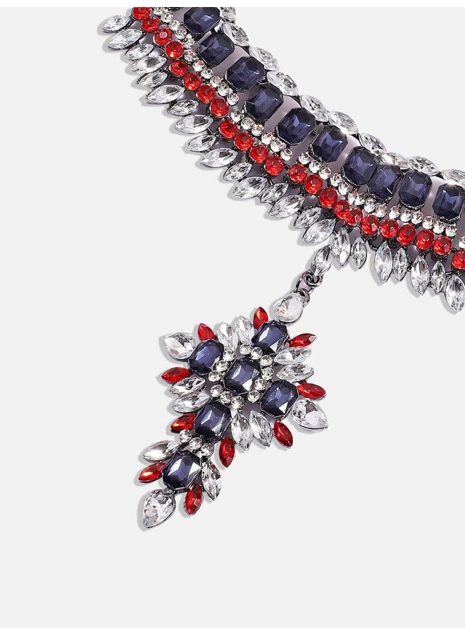 SOHI Crystal Drop Artificial Necklace Jewellery - Image 5
