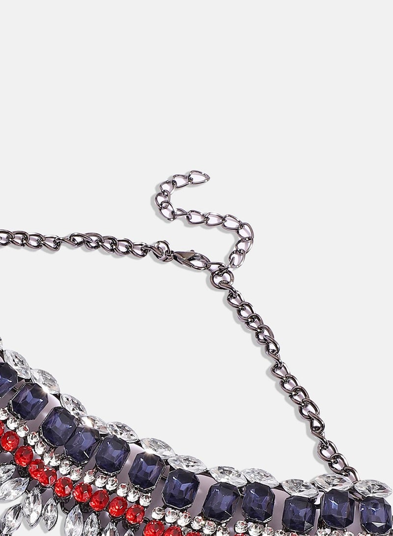 SOHI Crystal Drop Artificial Necklace Jewellery - Image 4