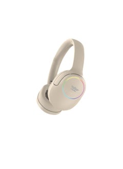 LELISU LS-251 Wireless Headphone - Rotated 90 Degrees - Sound, Deep Bass - Noise Reduction - 10 Hours Playtime - Apricot