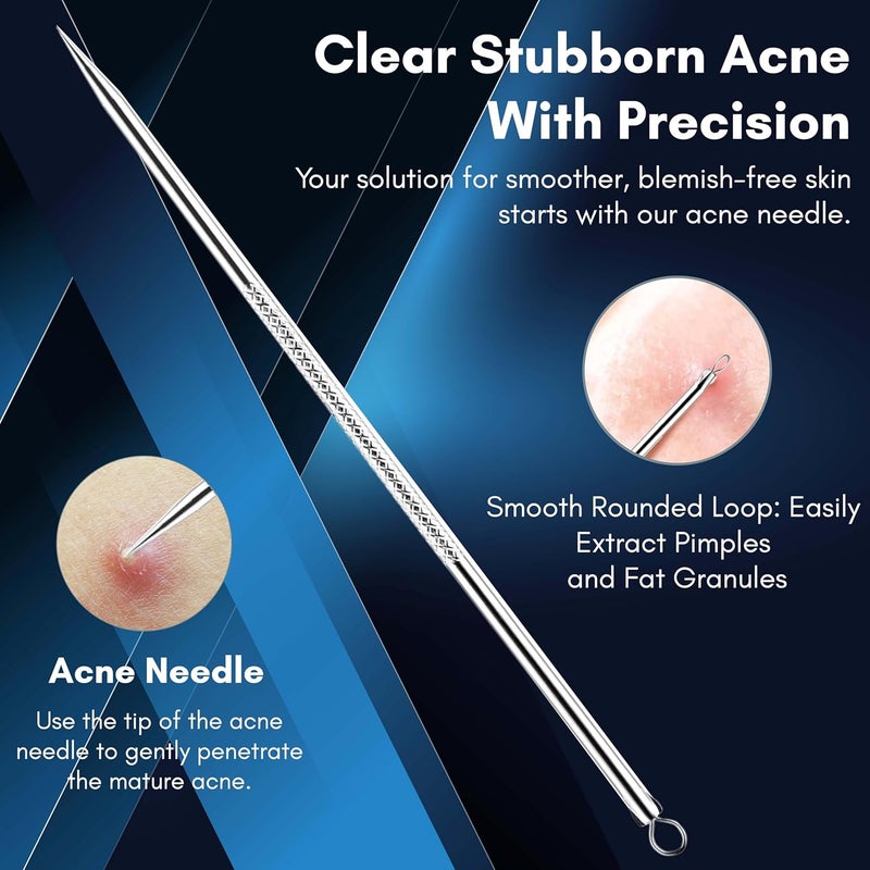 Beauté Secrets Beaut Secrets Basics Blackhead Acne Removal Needle Kit 4 Pcs Cleaning Tool Blemish Pimple Comedone for Women and Men  - Image 4