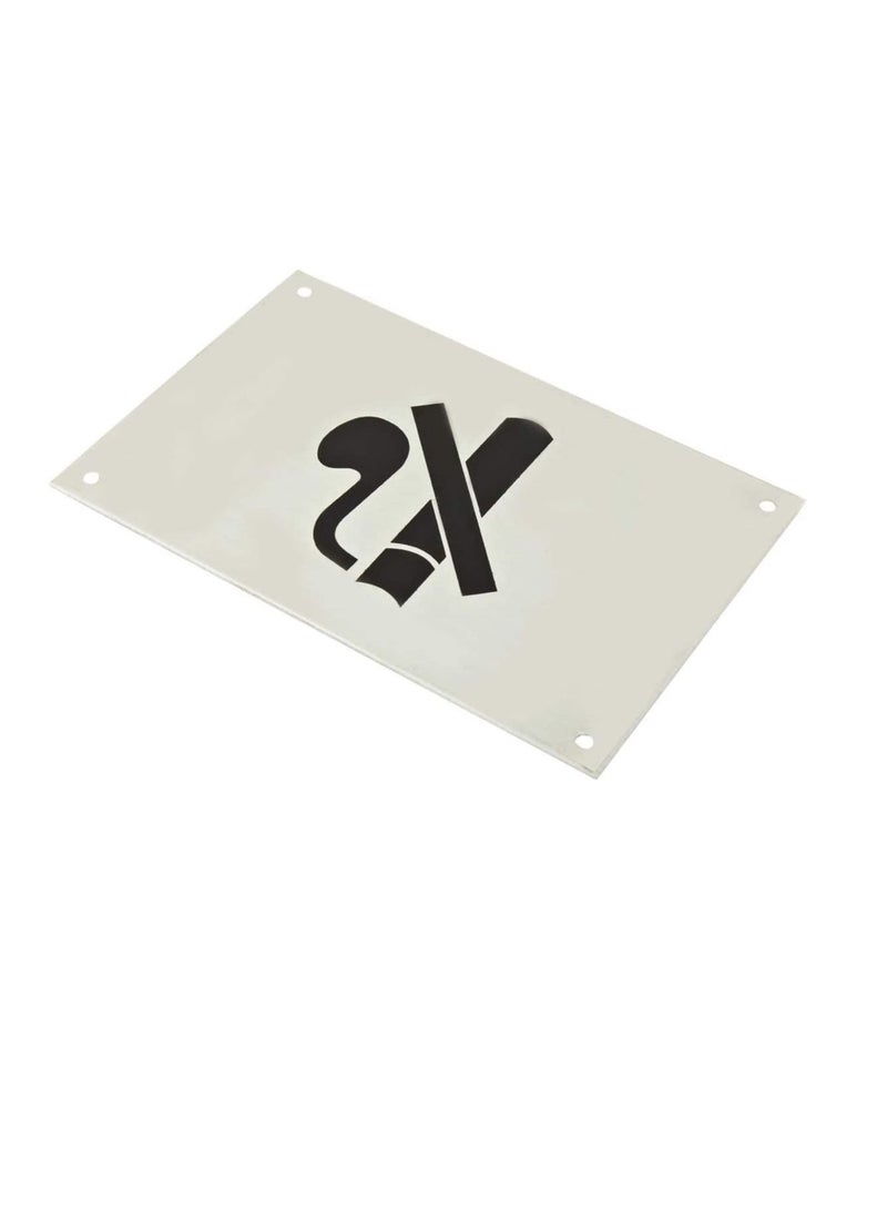 No Smoking Symbol Aluminum Plate - Image 2