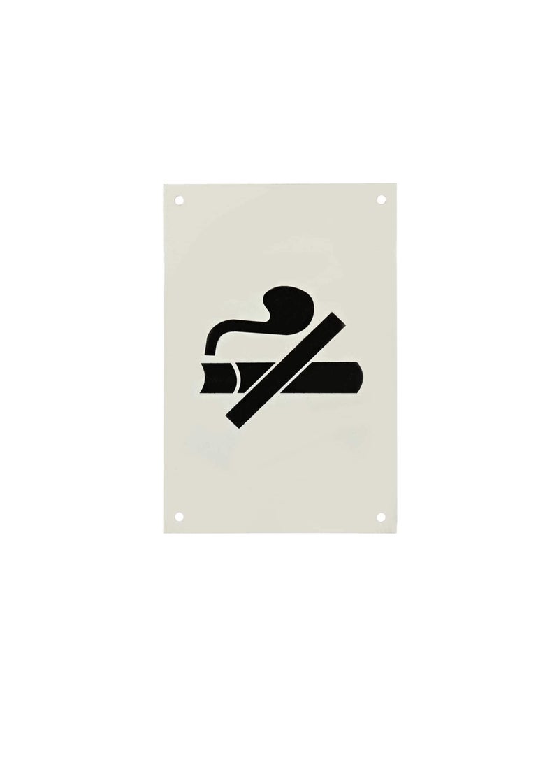 No Smoking Symbol Aluminum Plate - Image 1