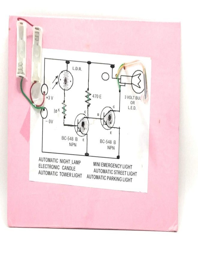 StepsToDo LDR Based Automatic Night Lamp/Electronic Candle/Mini Emergency Light/Automatic Street Light/Tower Light/Automatic Car Parking Light Ready Project on Card-Board - Image 1