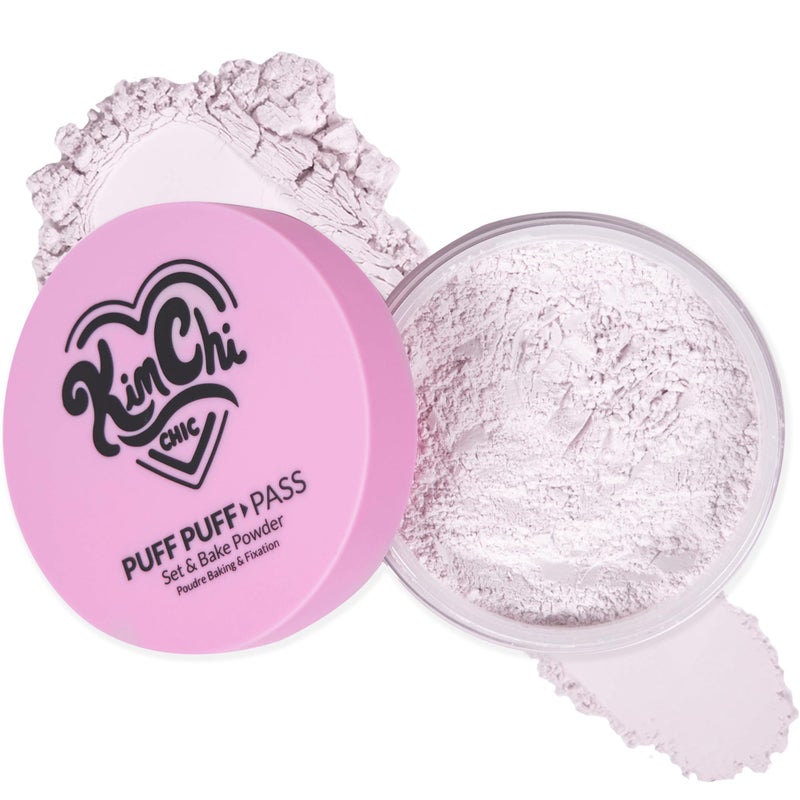 Kimchi Chic KimChiChic Beauty Puff Puff Pass Set and Bake Setting Powder for Makeup, Extra Fluffy Loose Face Powder Poof, Soft Natural Face Makeup for Uneven Skin Tone, 01 Ivander - Image 1