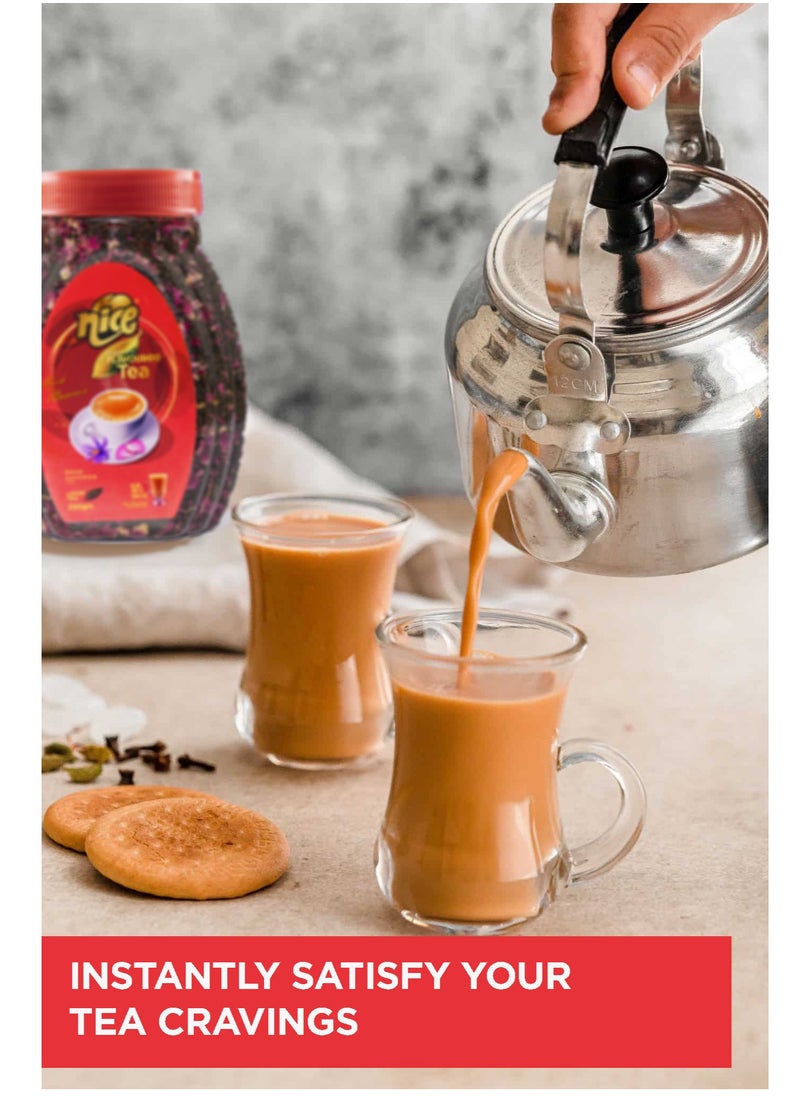 Nice Loose Flavored Tea, Orange Peel Rose and Saffron, Cardamom and Saffron Tea Leaves Rich Natural and Pure Taste India's Original Organic Herbal Tea Immunity Boosting Loose Tea Leaves jar