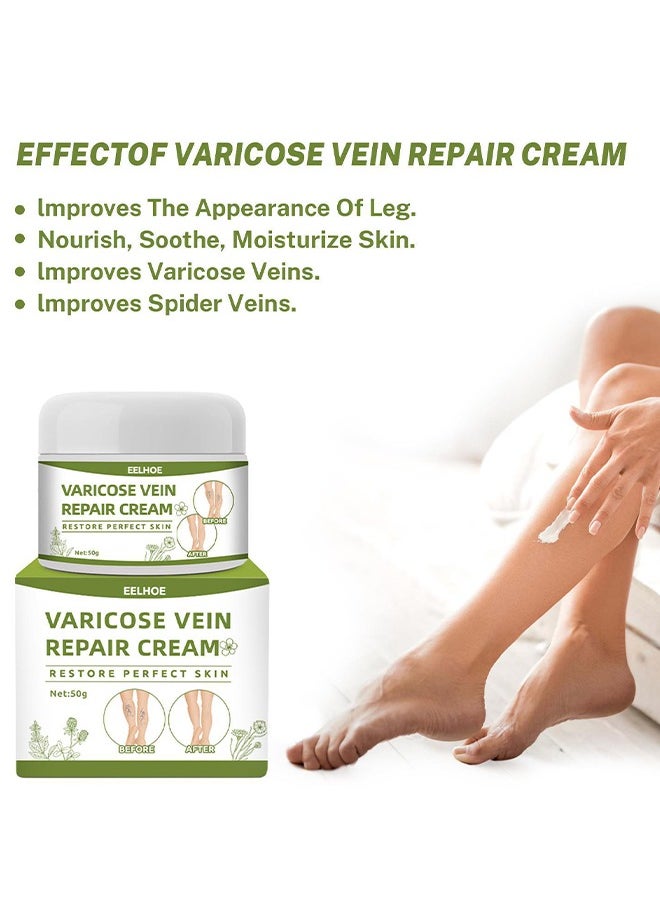 EELHOE - Varicose Veins Repair Cream, Spider Veins Repair Cream, Strengthen Capillary Health, Varicose Vein Treatment Cream For Legs, Improve Blood Circulation, Tired And Heavy Legs 50G - Image 1